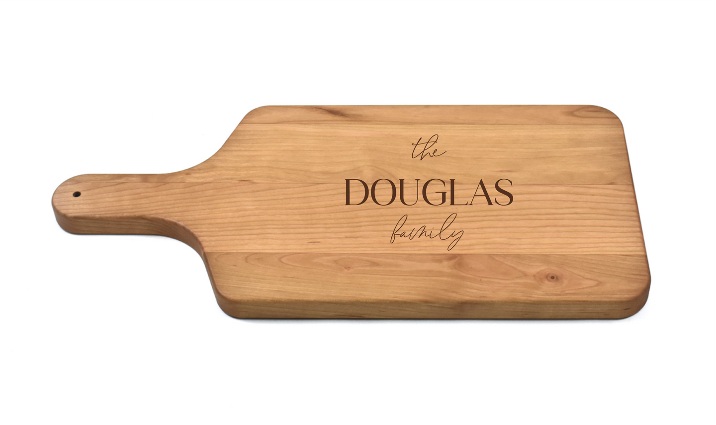 Personalized Cherry Wood Cheese Board